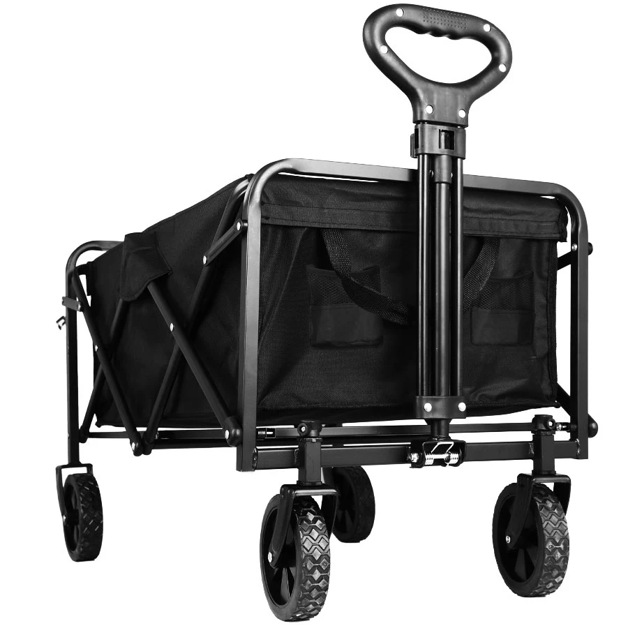 Wagon pliant robuste de grande capacité, chariot de plage et de jardin, chariot utilitaire pliable et Portable pour l'extérieur