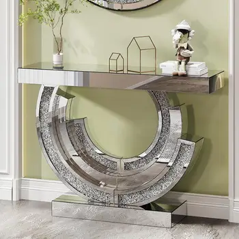 Mirrored Crushed Diamond Console 1