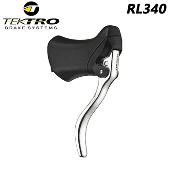 Leve da strada TEKTRO RL340 Meccanismo a sgancio rapido con leva aerodinamica in alluminio per bici da strada con cappuccio in gomma Manubrio da 23,8 e 24,2 mm