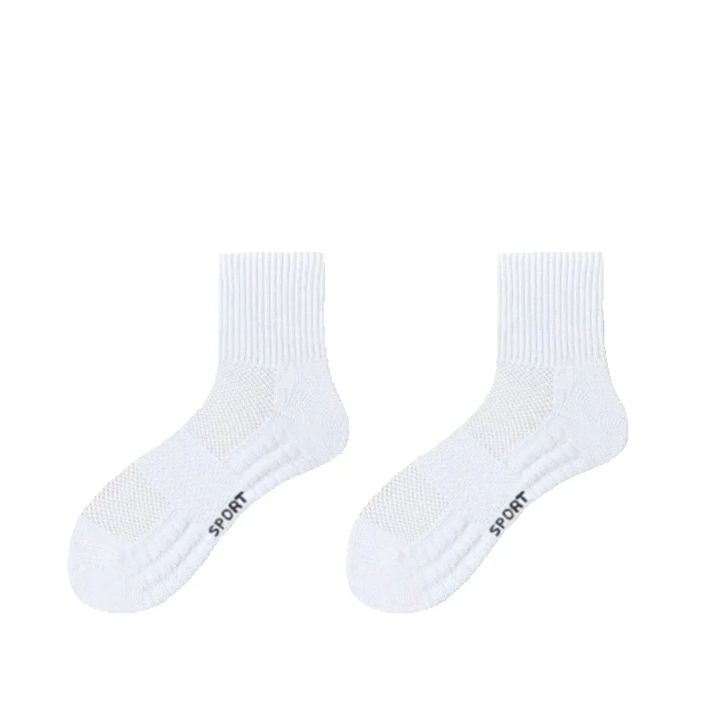 2025e Sports Basketball Men Mid Short Tube Long High Low Cut Towel Bottom Thickened Breathable Shock Absorption Running Socks_voghion.com