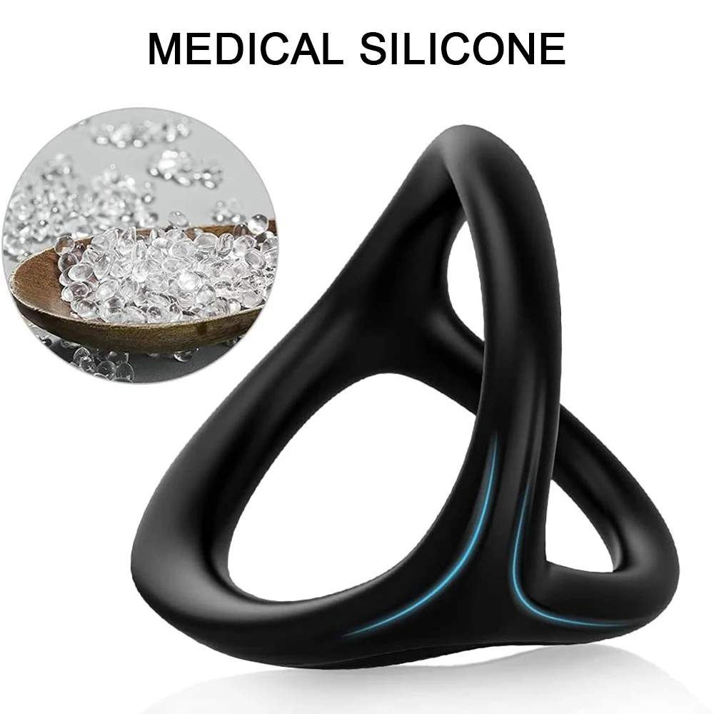 Penis Ring Silicone Semen Lock Ring Delay Ejaculation High Elasticity Time Lasting Cock Ring Sex Toys For Men Couples Adult 18+
