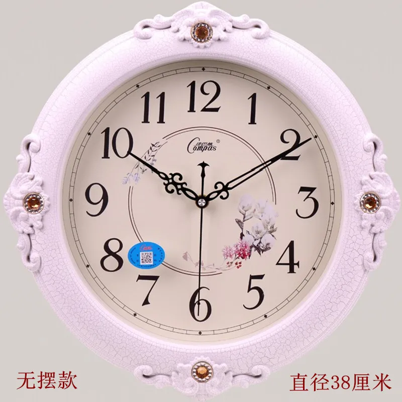 Vintage Silent Swing Large Wall Clock Color:Style 11 38X38CM;Sheet Size:Other