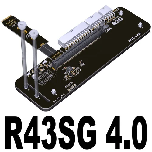Adt R43sg 4.0 M.2 Nvme para Pcie 4.0 X16 Conector Pci-e 16x para M.2 m Chave Adaptador de Cabo de Extensão Egpu para Nuc Itx Stx Notebook pc - Imagem 3