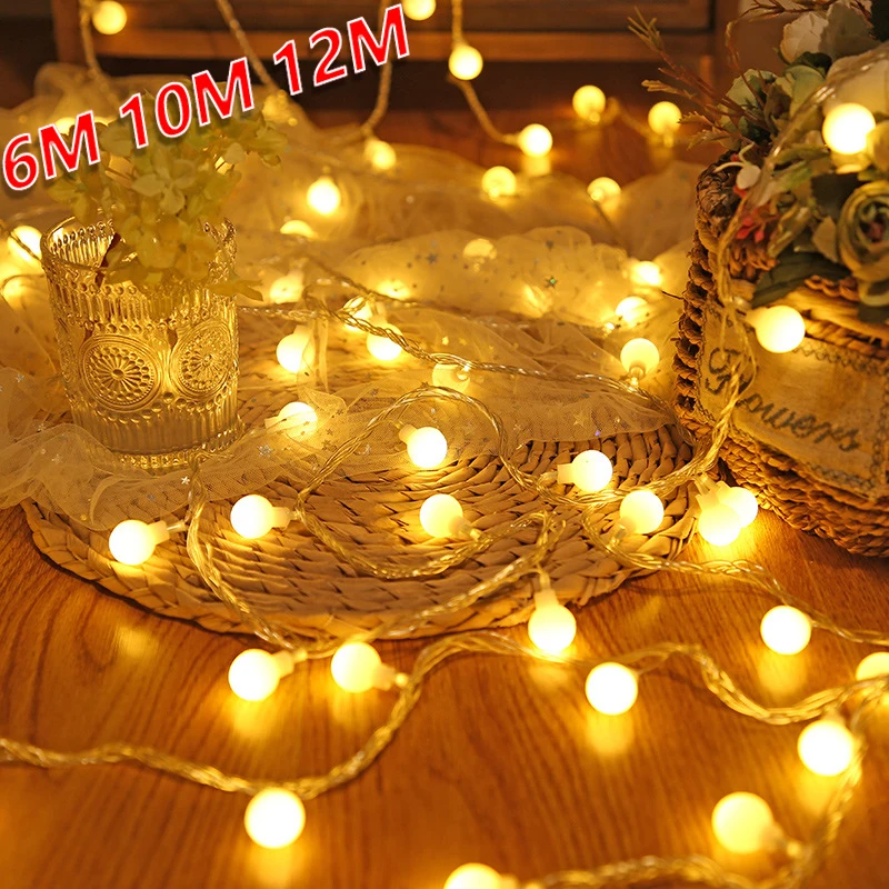 

USB/Battery Power LED Ball Garland Lights Waterproof Outdoor Lamp Fairy String Lights Christmas Holiday Wedding Party Decoration