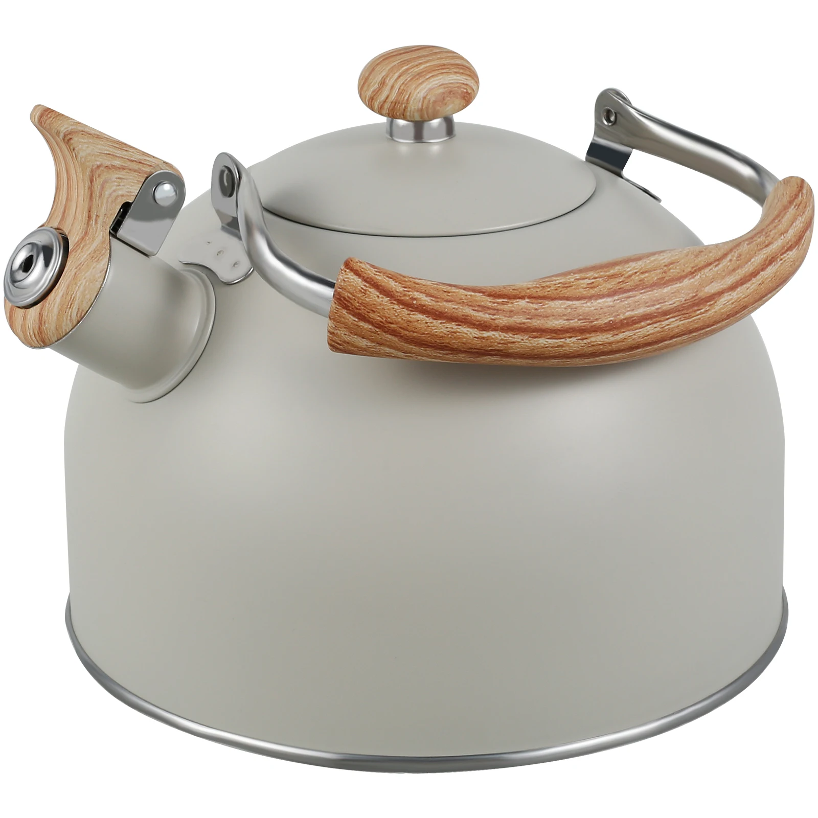 Whistling kettle ergonomic handle 2.5L stove top kettle stainless steel stove top tea elegant tea pots