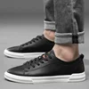 New Mens Casual Leather Antiskid Sneakers Waterproof Vulcanized Shoes Men Comforthable Sneakers Casual Shoes Plus Size 38-44 2