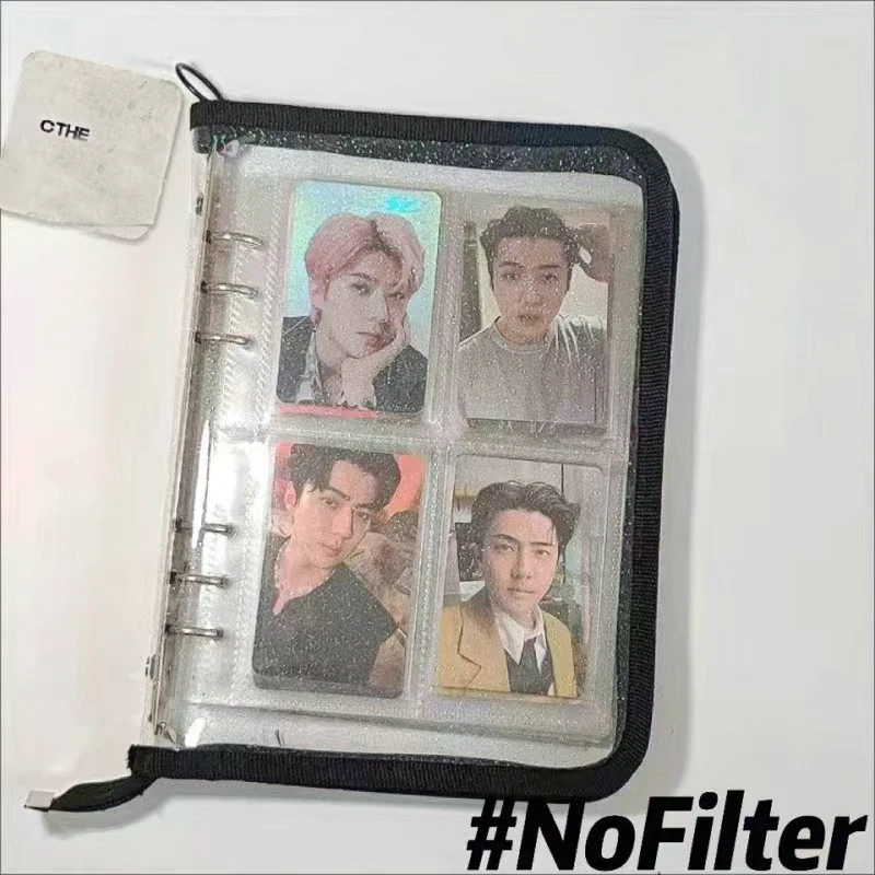 

A5 A6 Zipper Binder Loose Leaf Journal Notebooks Organizer Diary Transparent PVC Case Photo Postcards Collet Book Stationery