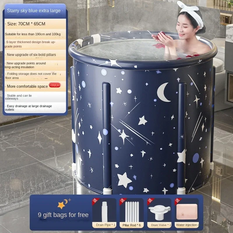 Portable Ice Bath Tub Folding Adult Portable Bathtub Bath Bucket Large Capacity Bathroom Ice Bath