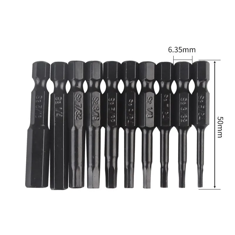 Screwdriver Set Hexagonal Screwdriver Set 10pcs Hexagonal Bit S2 Alloy Steel