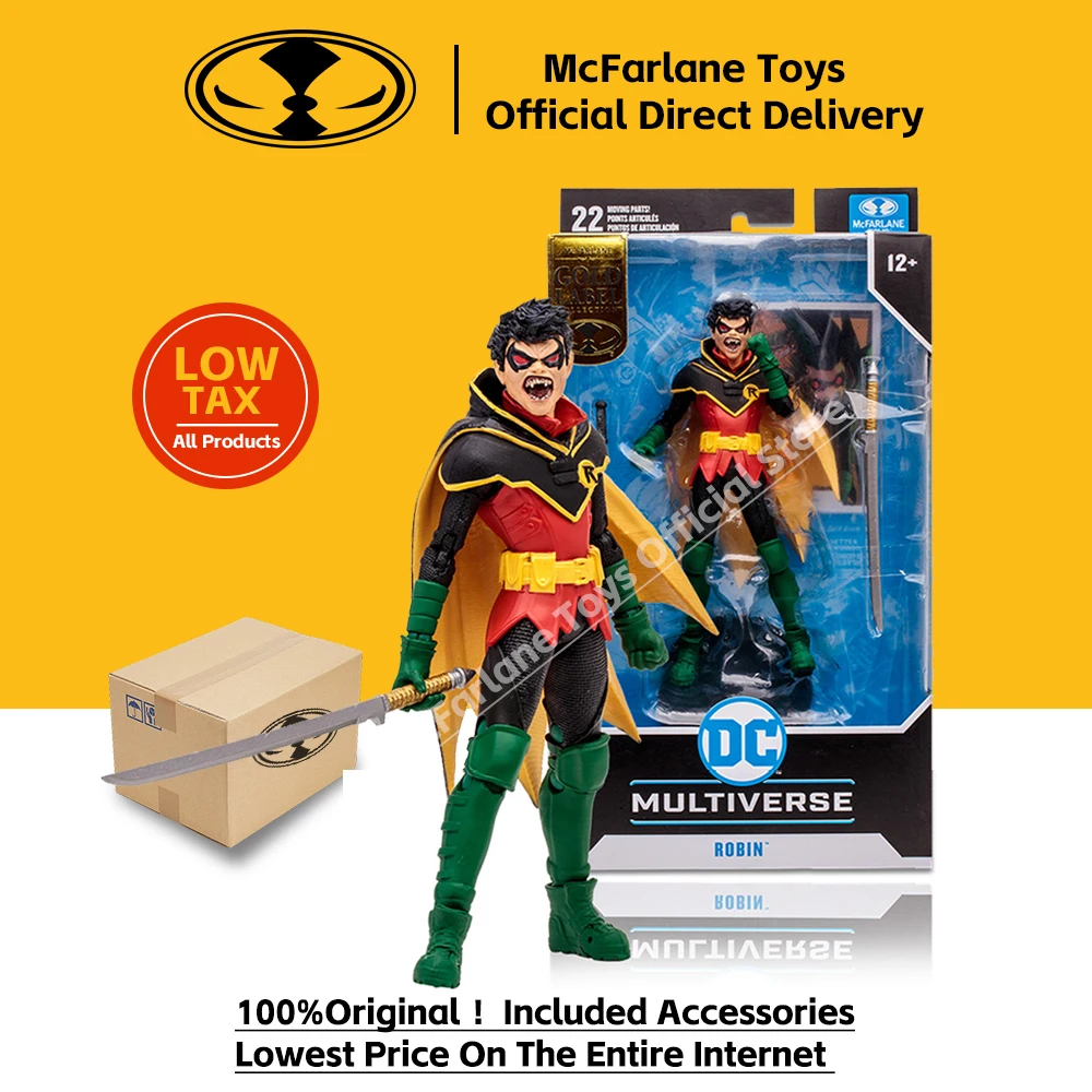 Mcfarlane Toys 1/10 Action Figure Robin Damian Wayne (Dc Vs Vampires) Gold Label Dc Multiverse Model Doll Garage Kit