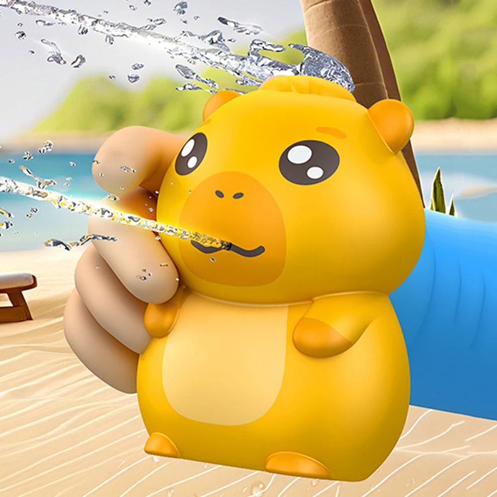 3pcs/set Cartoon Capybara Water Spray Press Type Small Capybara Bath Portable Long Range Capybara Water Fighting Toys
