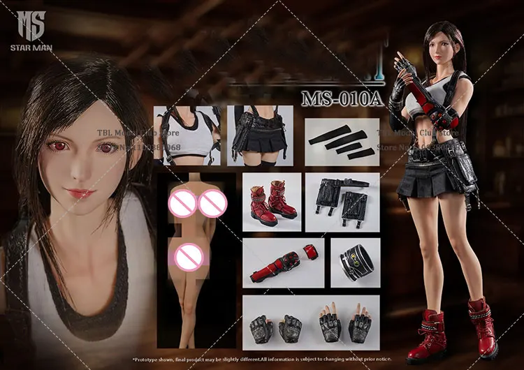 ティファ・ロックハート 1/6 アクションフィギュア MS-010B Star Man MS-010B 1/6 Tifa Lockhart Purple Dress Version