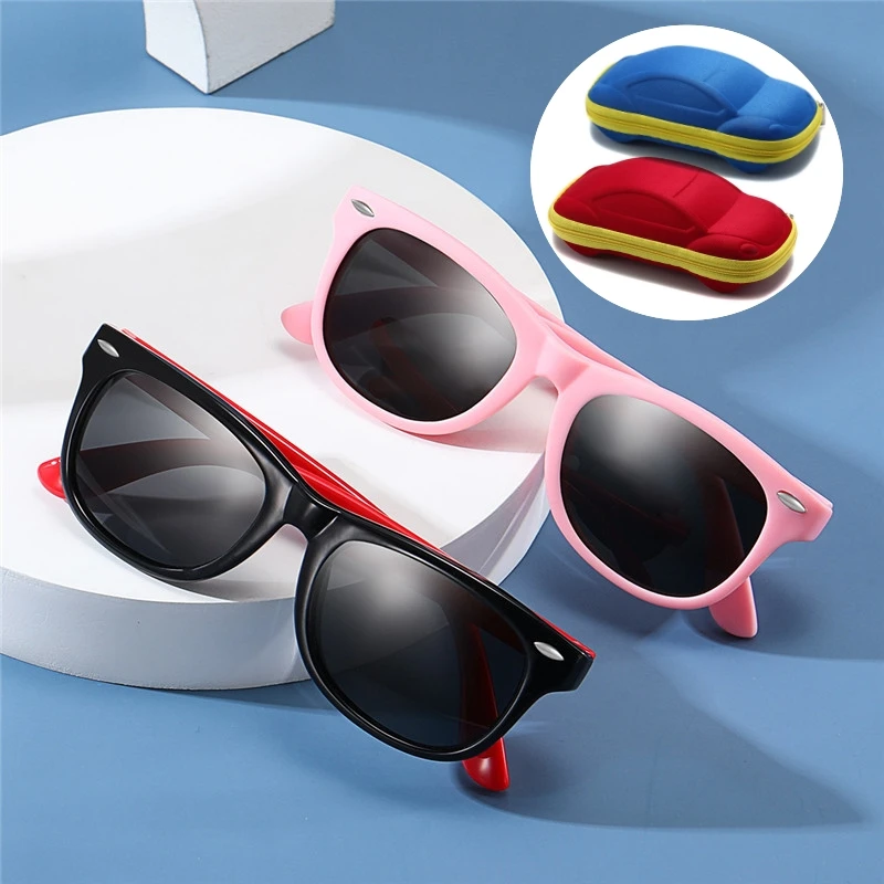 Kids Sunglasses Cartoon Square Frame Sun Glasses Eyewear Retro Outdoor UV Protection