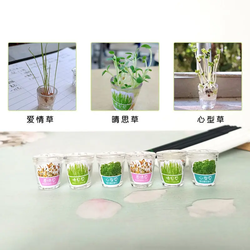 Growing Plant Gel Pens Nature Cultivate Grass 0.5mm Black Ink Pen Leisure School Stationery Cute Children Kids Education Gifts