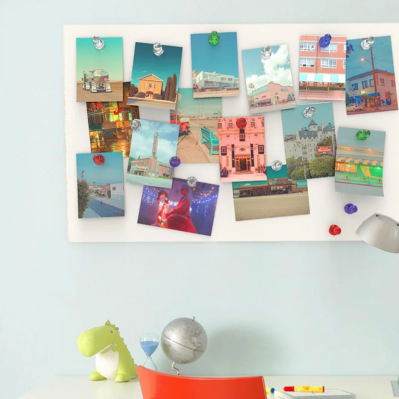 1pack = 10pcs 컬러 강한 자석 게시판 압정 메시지 냉장고 스티커 화이트 보드 자석 NdFeB 자기 무작위 색상