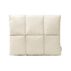 Elegant Quilted Laptop Sleeve - Puffy Padded Carrying Case for Women (Fits 13 - 16 Inch Laptops) (Beige Case)