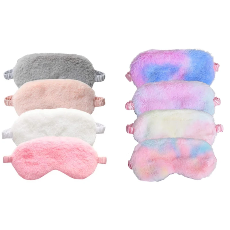 Peluche Sleeping Eye Cover Sleep Mask Silk Sort Blindfold Rabbit Hair Warm Dream Night Bandage Aid Band Bende Relax Travel