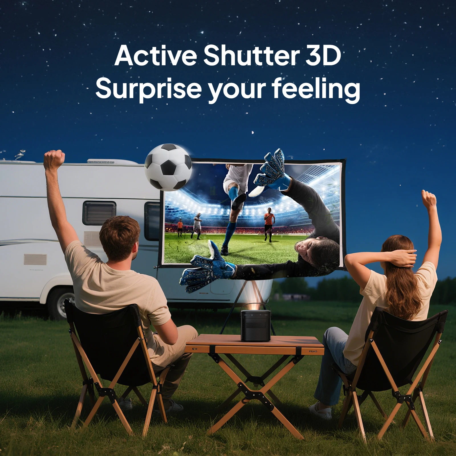 جهاز عرض BYINTEK U80 Max ثلاثي الأبعاد 4K سينما أن...