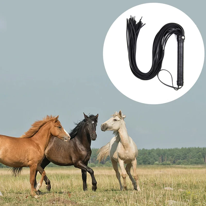 Horse Riding Whip Anti Slippery PU Leather Handle