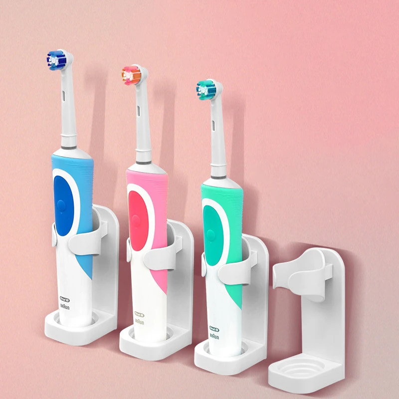 Creative Traceless Stand Rack Organizer Electric Wall-Mounted Holder Space Saving toothbrush holder Bathroom Accessories