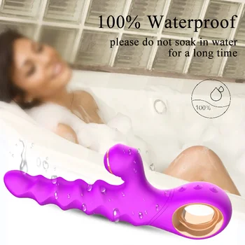 3 in 1 Telescopic Vibrator Heating Thrusting Nipple Sucking Vibrator Clitoral G Spot Dildo Vibrator Stimulator Sex Toy for woman 5