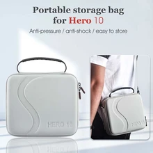 

FOR Gopro Hero 10 Case Portable Bag Handbag Storage Bag Waterproof PU Shoulder Bags Action Camera Accessories