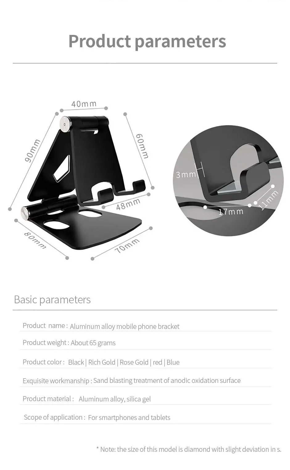 S460f2db0af66478ca0b4f53b99ee31fdO All Metal Aluminum Alloy Mobile Phone Desktop Stand Tablet Stand Lazy Live Portable Folding Mobile Phone Stand Mallzona