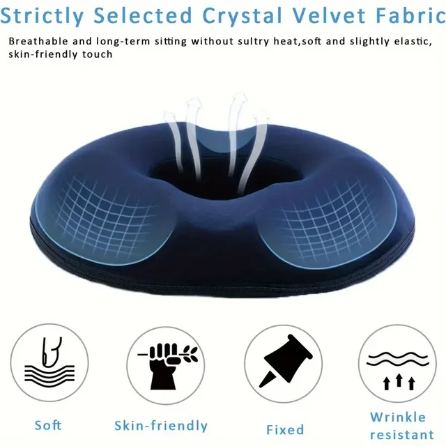Coussin de siège de chaise de Massage Anti-hémorroïde, Push-Up, Yoga, orthopédique, confort, mousse, coussin de siège de voiture et de bureau 5