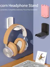  NEW Headphone Bracket Hanger Under Desk Wall Mounted Headset Fold Holder Hook Earphone Display Stand High Quality 