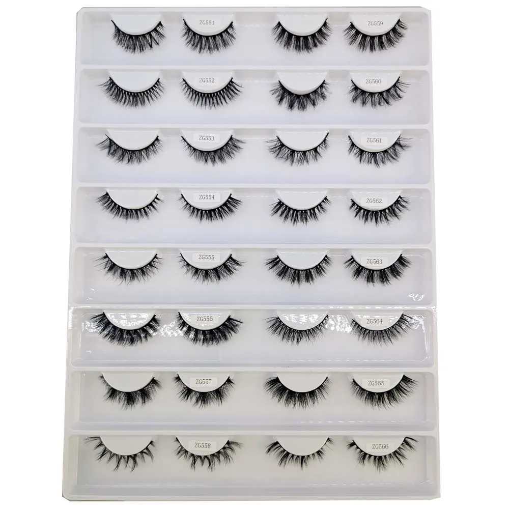 

NEW 16pairs Mink Lashes Natural Eyelashes Dramatic 3D False Eyelashes Faux Cils Makeup Wholesale Fake Eyelashes Bulk Lashes
