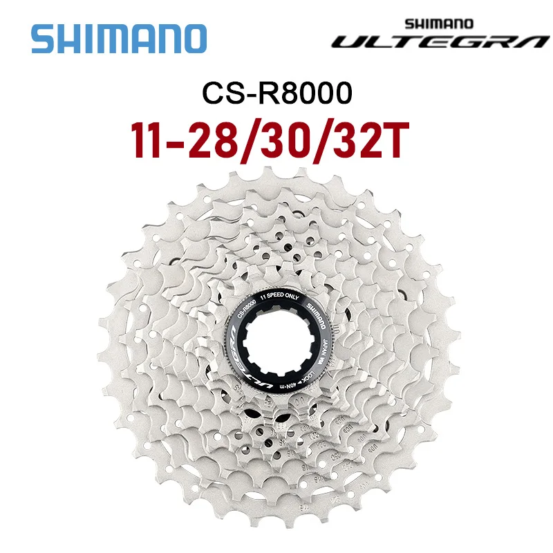Shimano-Cassette de CS-R8000 Ultegra 105, Piñón de 11 velocidades, volante de inercia para bicicleta de carretera K7, 28T, 30T, 32T, 105 UT, 11 S