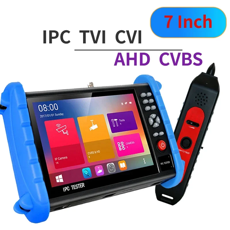 Ipcx-Act 4K 8Mp Ipc/ Tvi /Cvi /Ahd /Cvbs Monitor Camera Ip Camera Test 7 Pollici Touch Screen Controllo Ptz Test Cavo Utp Tester Cctv