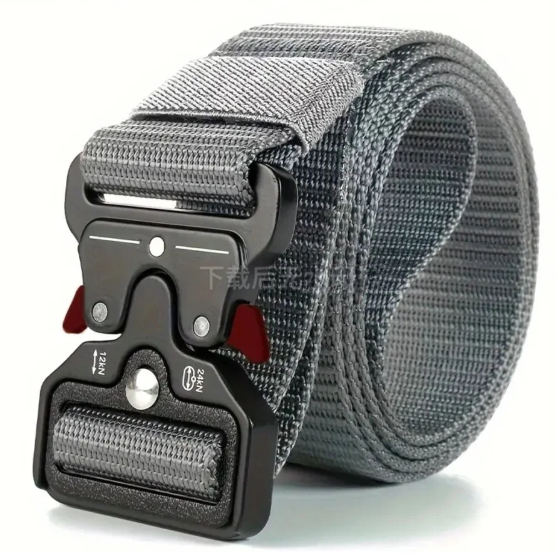 Men's Tactical Canvas Belt with Alloy Buckle