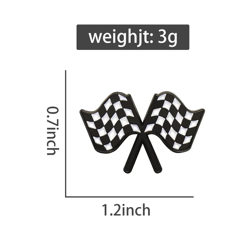 Checkered flag pin packaging