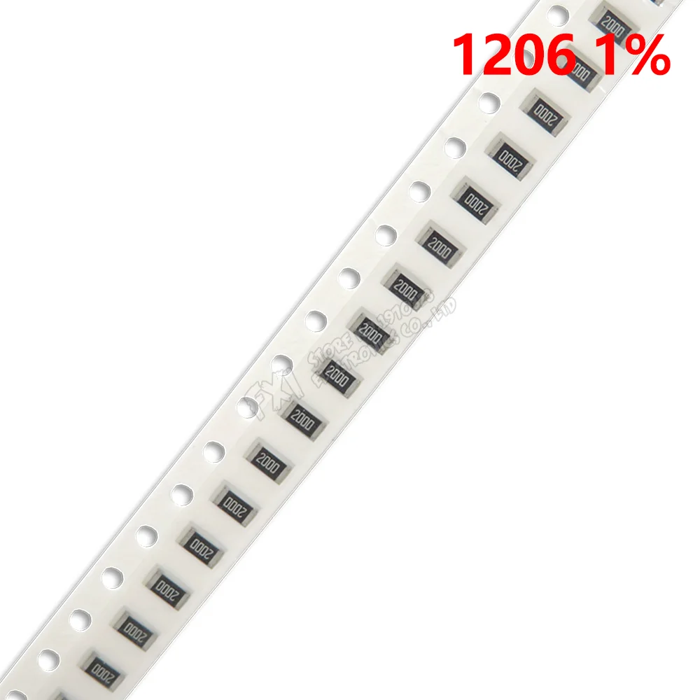 100pcs 1% 1206 SMD resistor 0R ~ 10M 1/4W 0 0.1 1 10 100 150 220 330 ohm 1K 2.2K 4.7K 10K 100K 1R 10R 100R 150R 220R 330R 1M 10M Smd Resistor Smd Chip Resistor