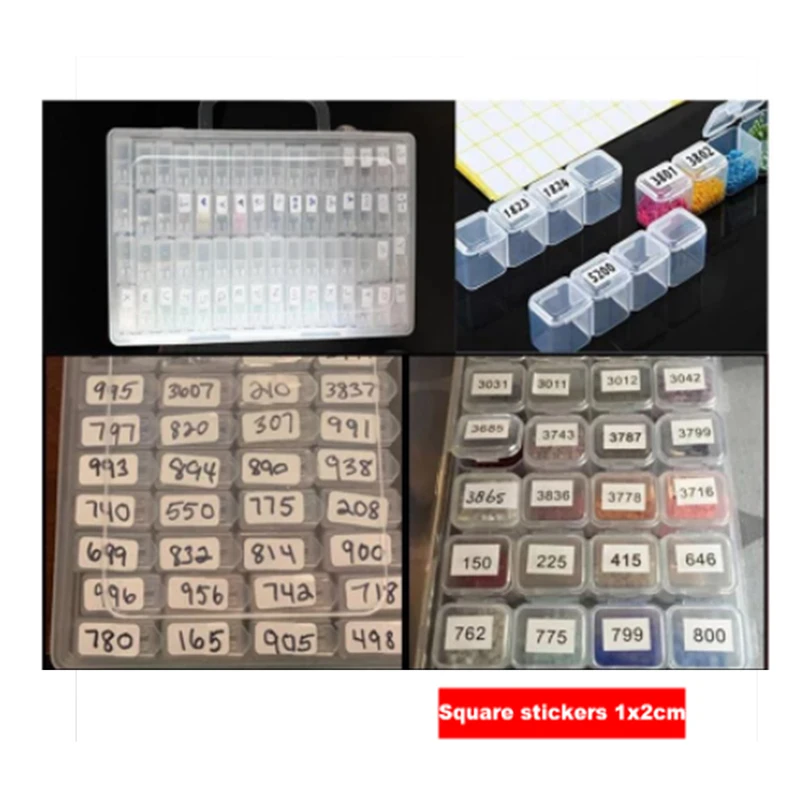 Diamond Painting Stickers200/500/1000/2000 Pcs Blank White Sticker Labels Small Paper Adhesive Label Stickers diamond painting accessories,diamond painting stickers