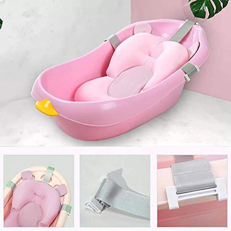 Non-slip Baby Bath Mat Tub Shower Portable Mattress Air Comfort Pad Bathroom Safety Product baby bath tool