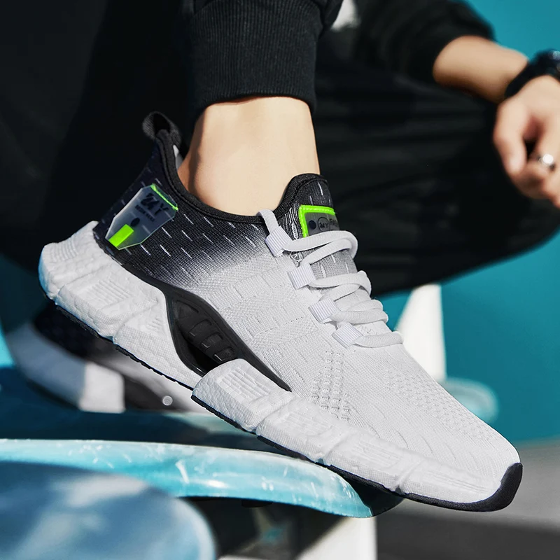 Zapatillas deportivas ligeras para hombre, Zapatos informales transpirables de malla, cómodos, para correr al aire libre