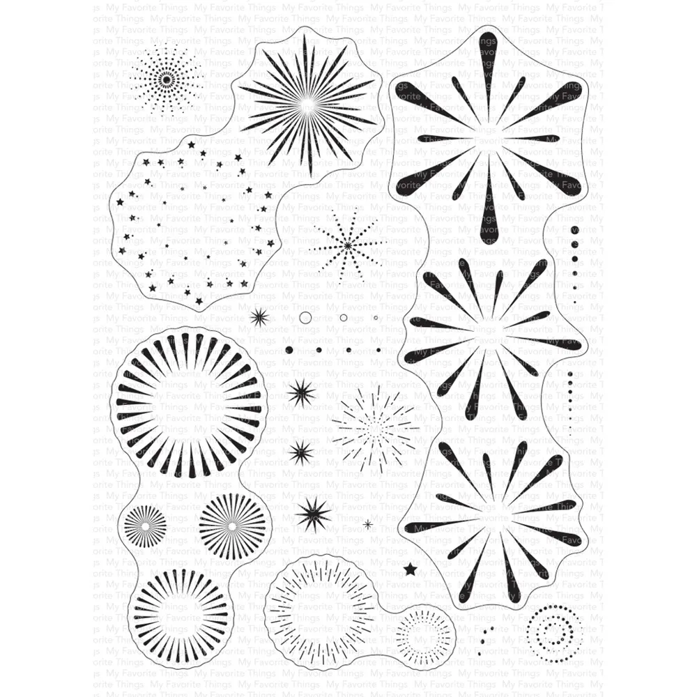 

2023 Metal Cutting Dies and Clear Stamps Scrapbooking Craft Supplies DIY Make Photo Album Mould Embossing Die Festive Fireworks