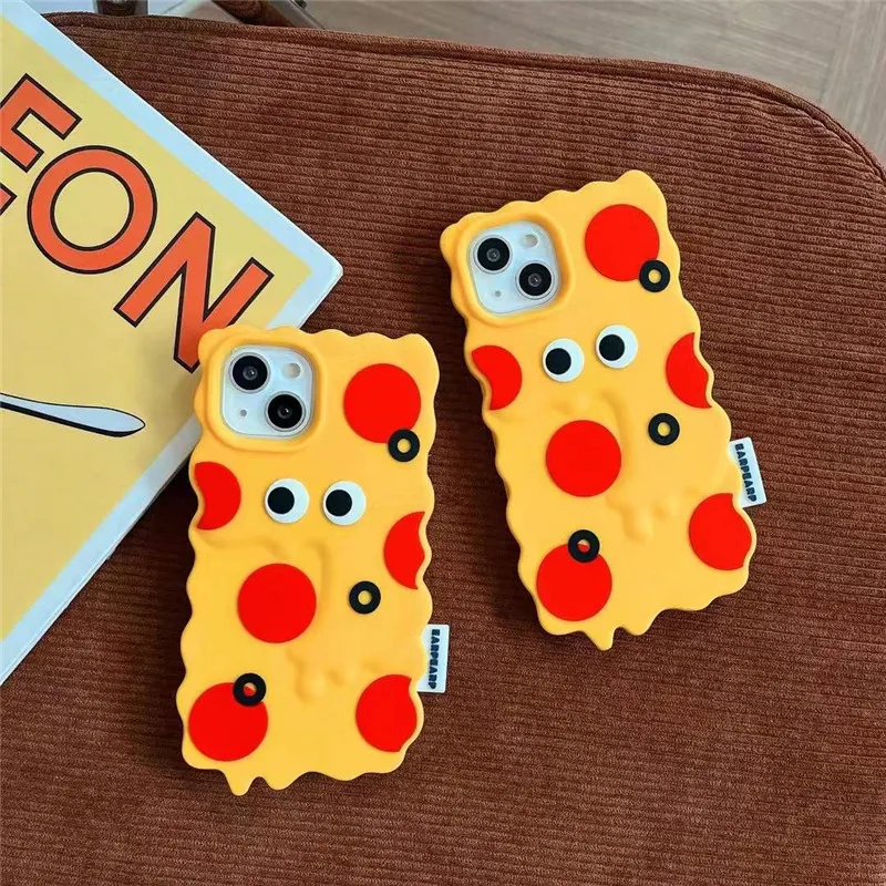 Милый 3D чехол для телефона с изображением пиццы монстра Iphone 13 12 11 Pro XS Max XR X мягкий