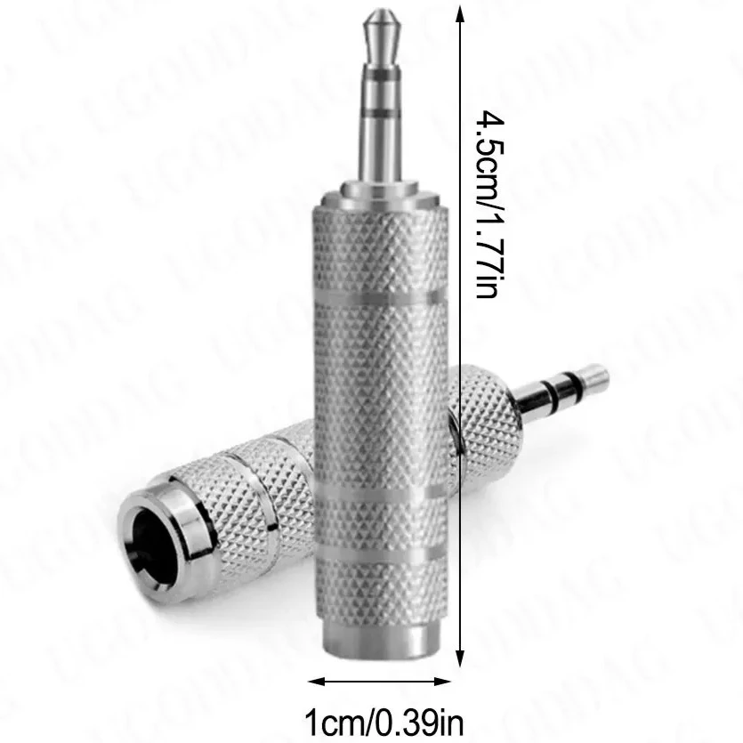 Headphone Adapter 6.35 mm Male to 3.5 mm Female Wear-resistant Jack Converter