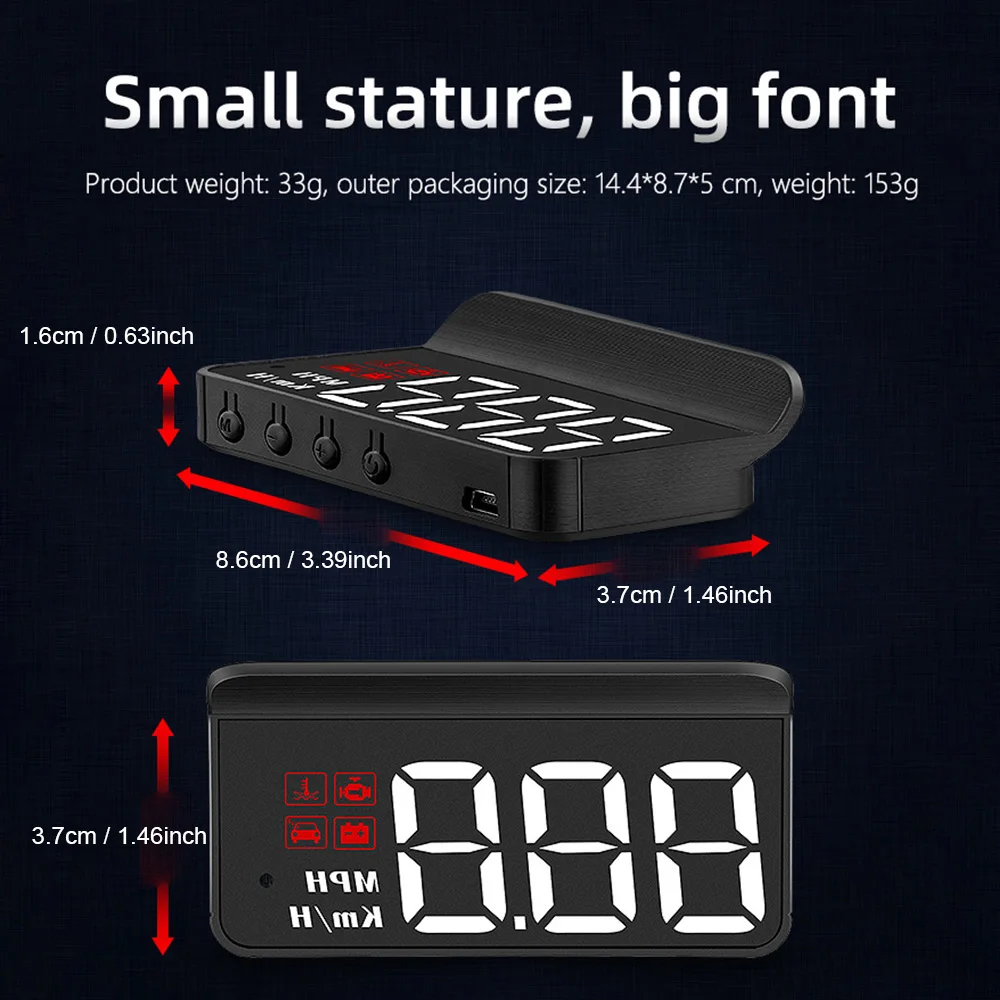 HUD ڵ  ÷,    ӵ ,   ڵ ׼, M3 OBD2, 3.2 ġ