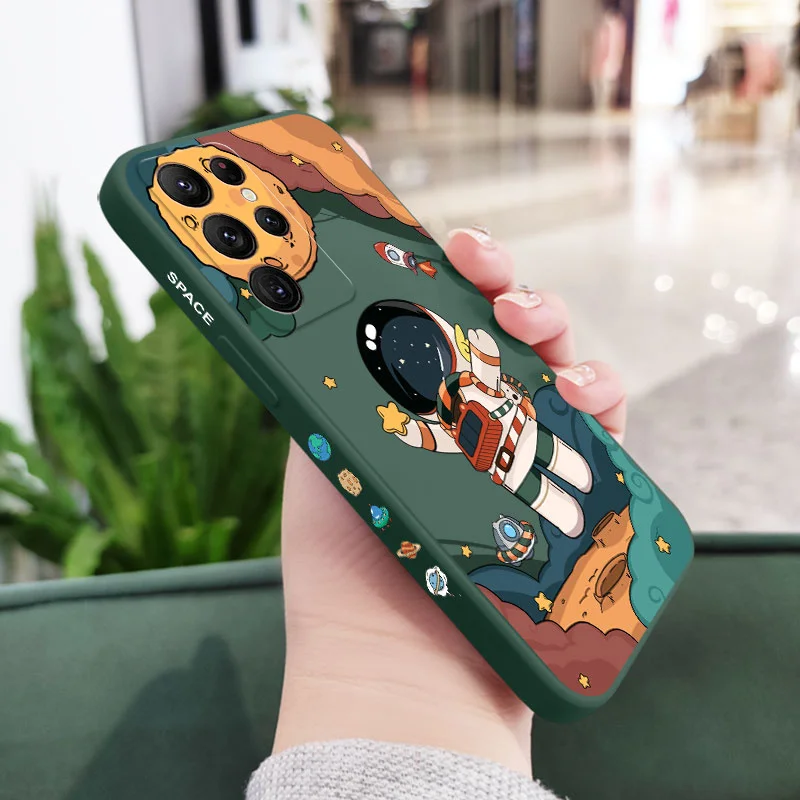 thumbnail image 1 of Funda de teléfono Hello Astronaut para Samsung Galaxy S24, S23, S22, S21, S20 Ultra Plus FE, S10, S9, S10E, Note 20 Ultra, 10, 9 Plus, 1 of 5