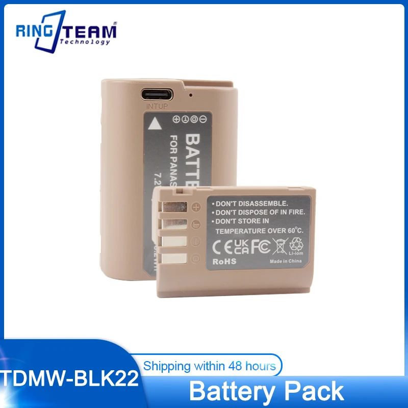 2250Mah Tdmw-Blk22 Dmw Blk22 Batteria Type-C Batteria Ricaricabile Per Panasonic Lumix Dc-S5 Dc-S5 Ii Dc-S5 Iix Gh5 Ii Gh6 S5Ii