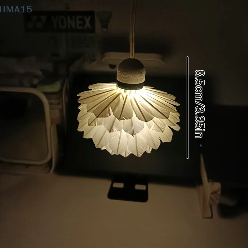 Handmade Badminton DIY Pendant Lamp Complete Set Of Material Package Badminton Dark Night LED Lighting Sport DIY Set