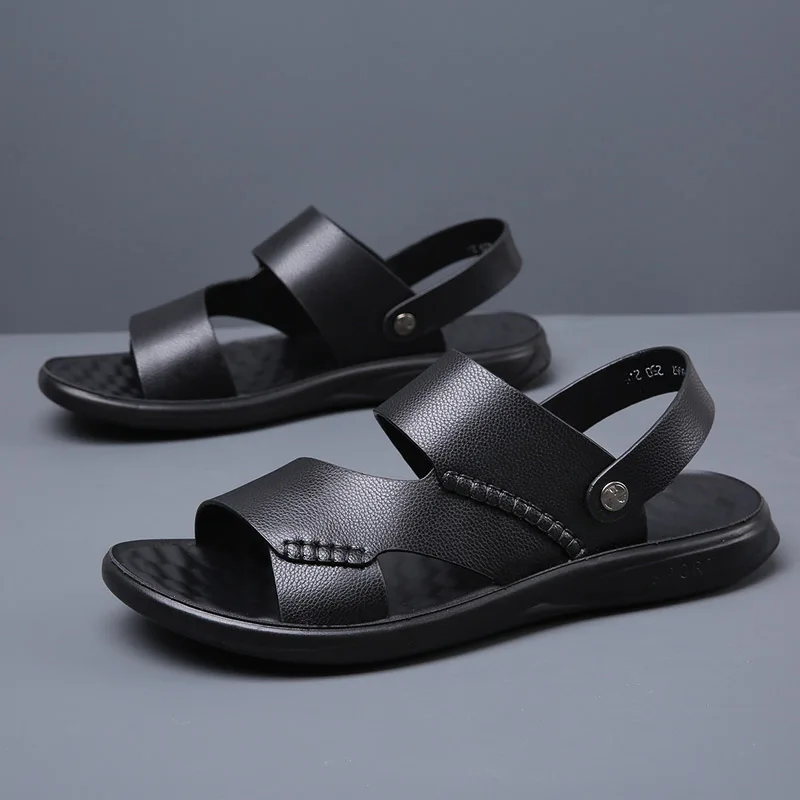 Summer Men's Business Sandals Massage Sole Men's Leather Sandals Outdoor Beach Sandals Factory Direct Sales designer sandals 2
