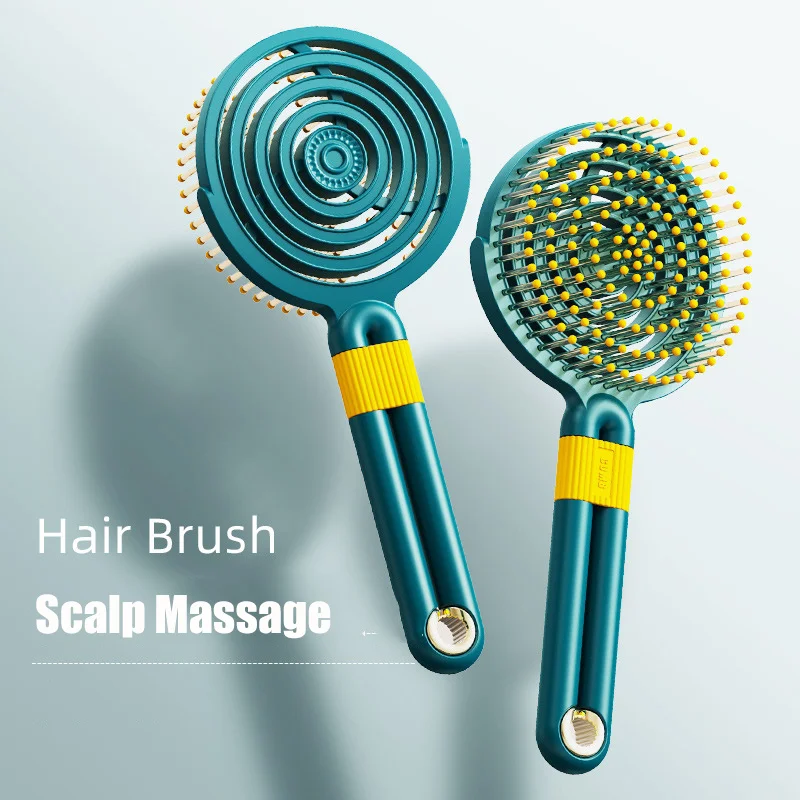 Hair Brush Hollow Out Scalp Massage Comb Paddle Cushion Anti-static Fluffy Hair Brushes Professional Hairstyle Tools