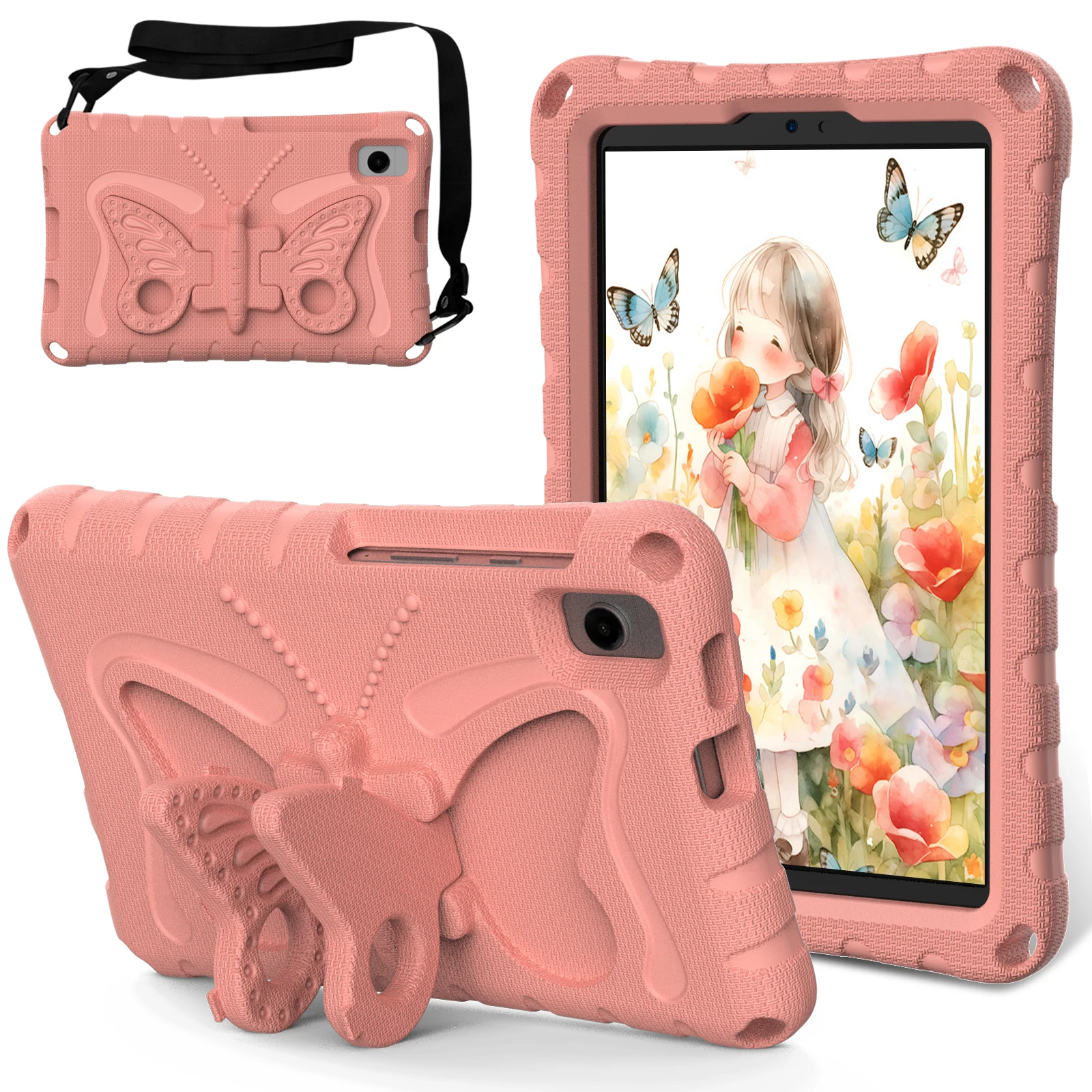 EVA Butterfly Kids Protective Tablet Case with Stand - Vibrant, Durable Cover
