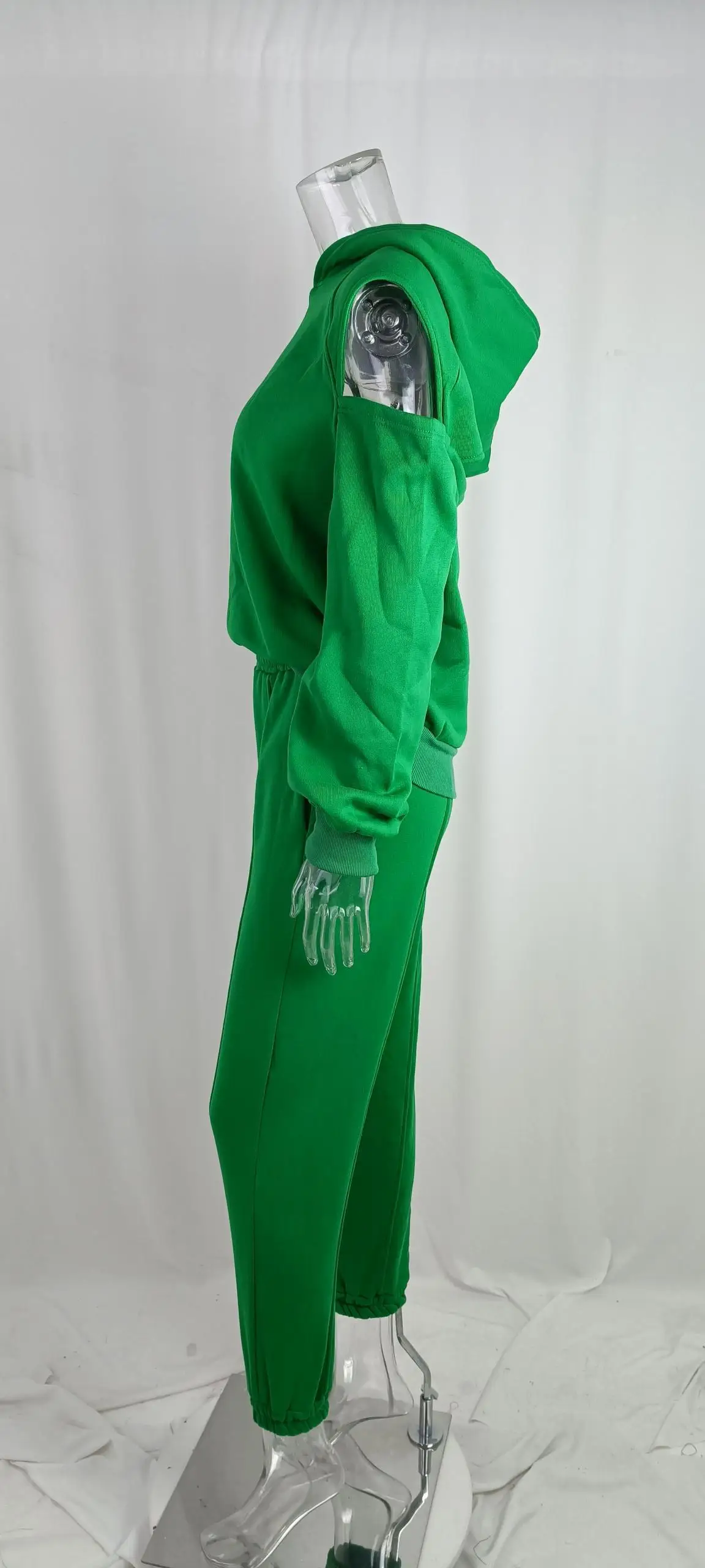 Herbstmode, vielseitiges, langärmeliges Samt-Sweatshirt mit elastischem Band, europäischer und amerikanischer Sportanzug im einfachen Stil – Detail 23