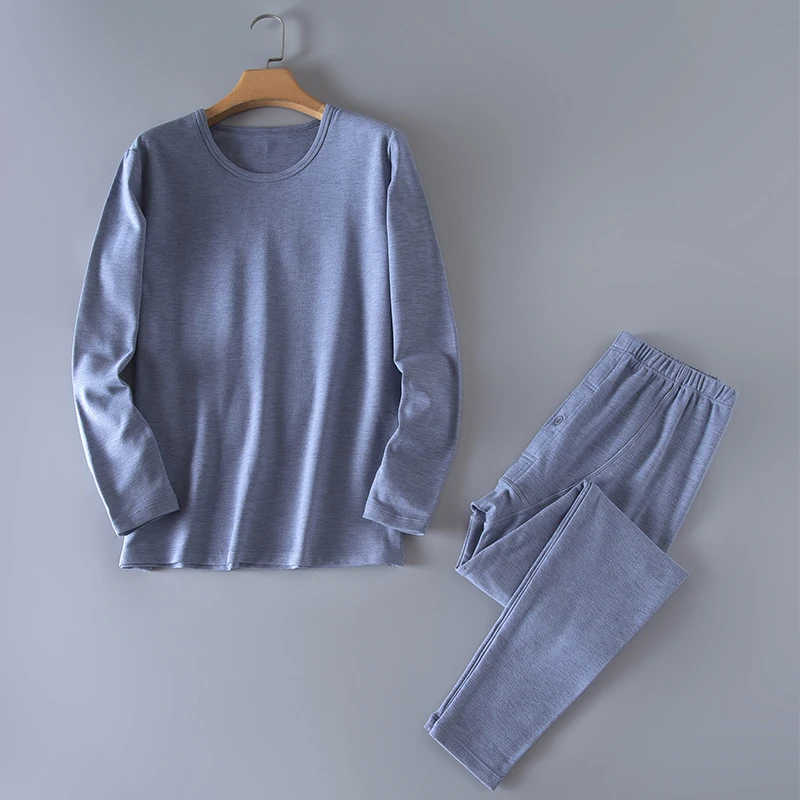 

Men's Thickened Thermal Underwear Suit Winter Cashmere Self Heating Large Size Long Jonhns Single Layer Undershirts Bottom Pants
